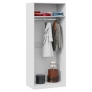 Шкаф для одежды Глосс (ТриЯ) с 1 зеркальной и 1 дверью со стеклом Белый глянец, Стекло